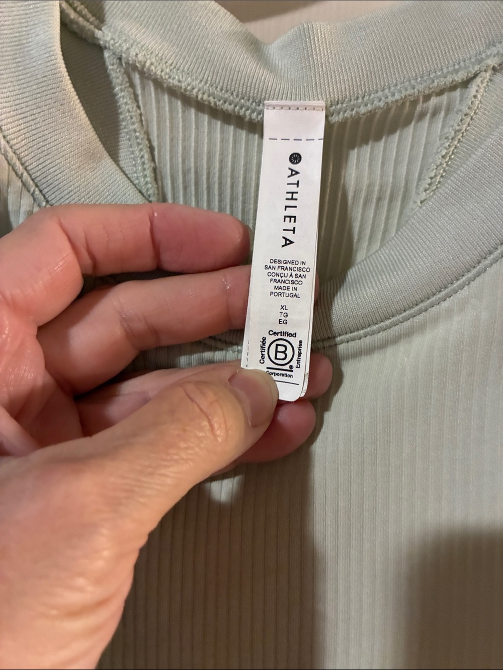 Athleta Ribbed High Neck Crop Tank - Picture 2 of 3